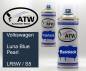 Preview: Volkswagen, Luna Blue Pearl, LR5W / S5: 400ml Sprühdose + 400ml Klarlack - Set, von ATW Autoteile West.